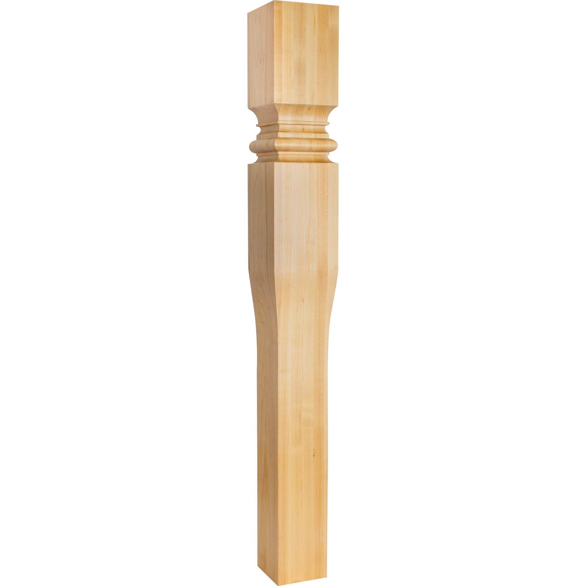 Hardware Resources Tapered Art Nouveau Post Rubberwood 42" Length 5" Width