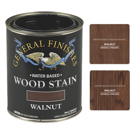 General Finishes Water Based Wood Stains, Walnut, Quart