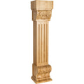 Hardware Resources Fluted Acanthus Fireplace Corbel Rubberwood 36" Length