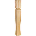 Hardware Resources Tapered Arts & Crafts Post Rubberwood 35-1/2" Length