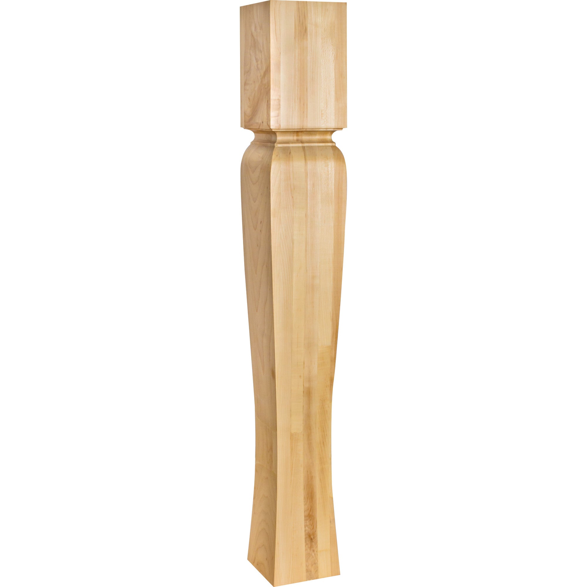 Hardware Resources Tapered Arts & Crafts Post Rubberwood 35-1/2" Length