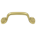 Deltana Pull 5" Center-to-Center Face Mounted, Polished Brass