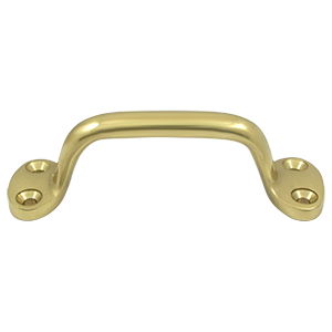 Deltana Pull 5" Center-to-Center Face Mounted, Polished Brass