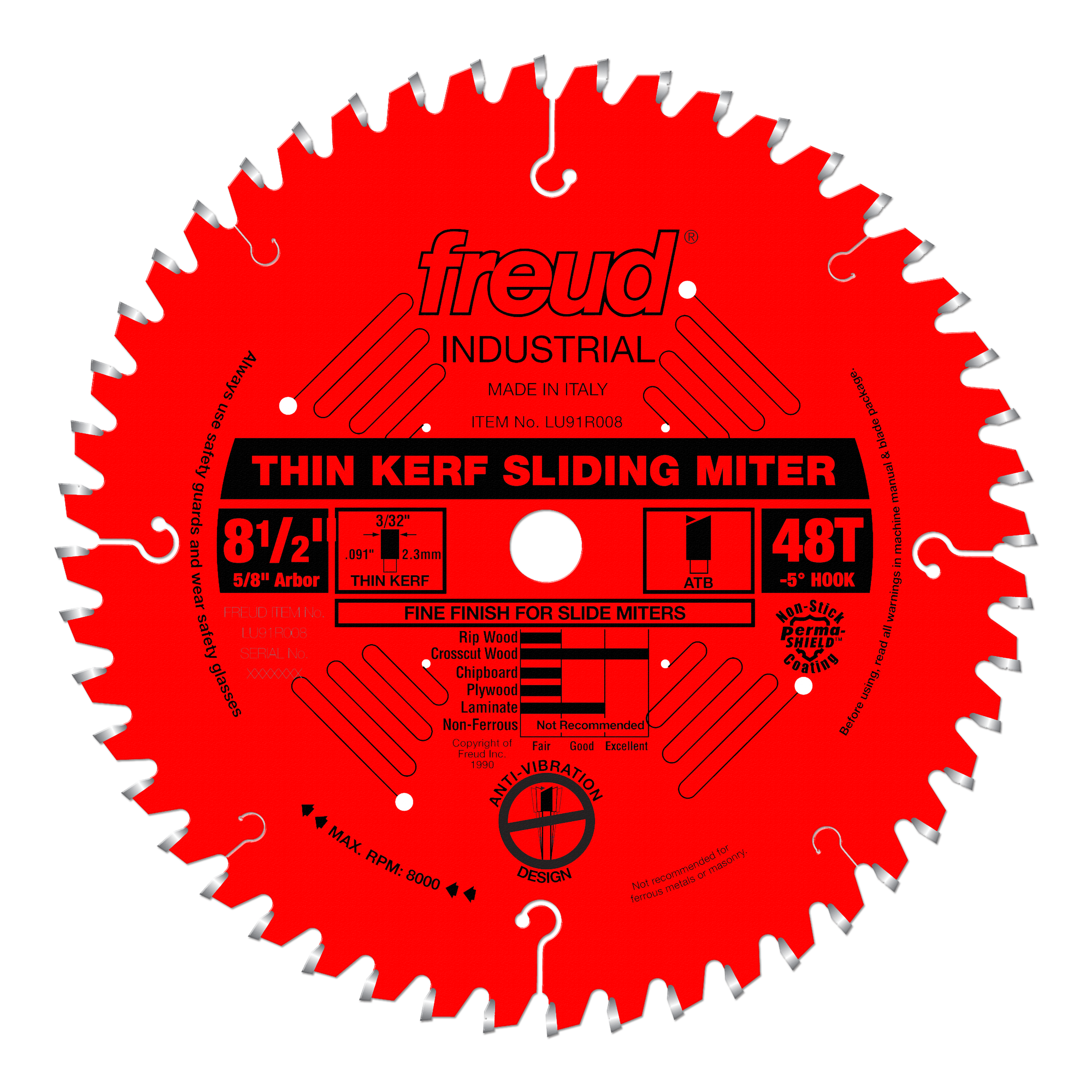 Freud Thin Kerf Sliding Compound Miter Blades
