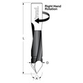 Freud Industrial Carbide Through Hole Boring Bits 1/2" Diameter 70mm Length Right Rotation