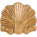 Hardware Resources Pressed Shell Applique Rubberwood 3-1/4" Length