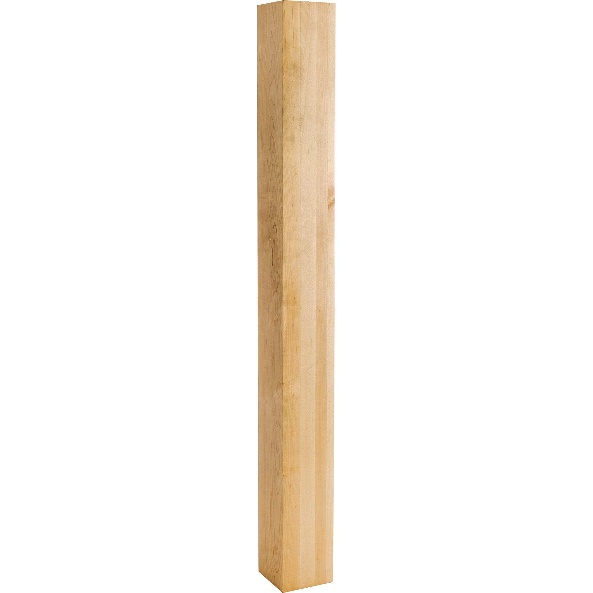 Hardware Resources Square Wood Post Rubberwood 35-1/2" Length 3-1/2" Width