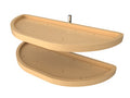 Rev-a-shelf Wood Classics Half Moon 2 Shelf Pivot And Slide Lazy Susan 35" Width
