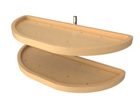 Rev-a-shelf Wood Classics Half Moon 2 Shelf Pivot And Slide Lazy Susan