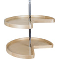 Hardware Resources Kidney 2 Shelf Banded Wood Lazy Susan 32" Diameter