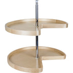 Hardware Resources Kidney 2 Shelf Banded Wood Lazy Susan