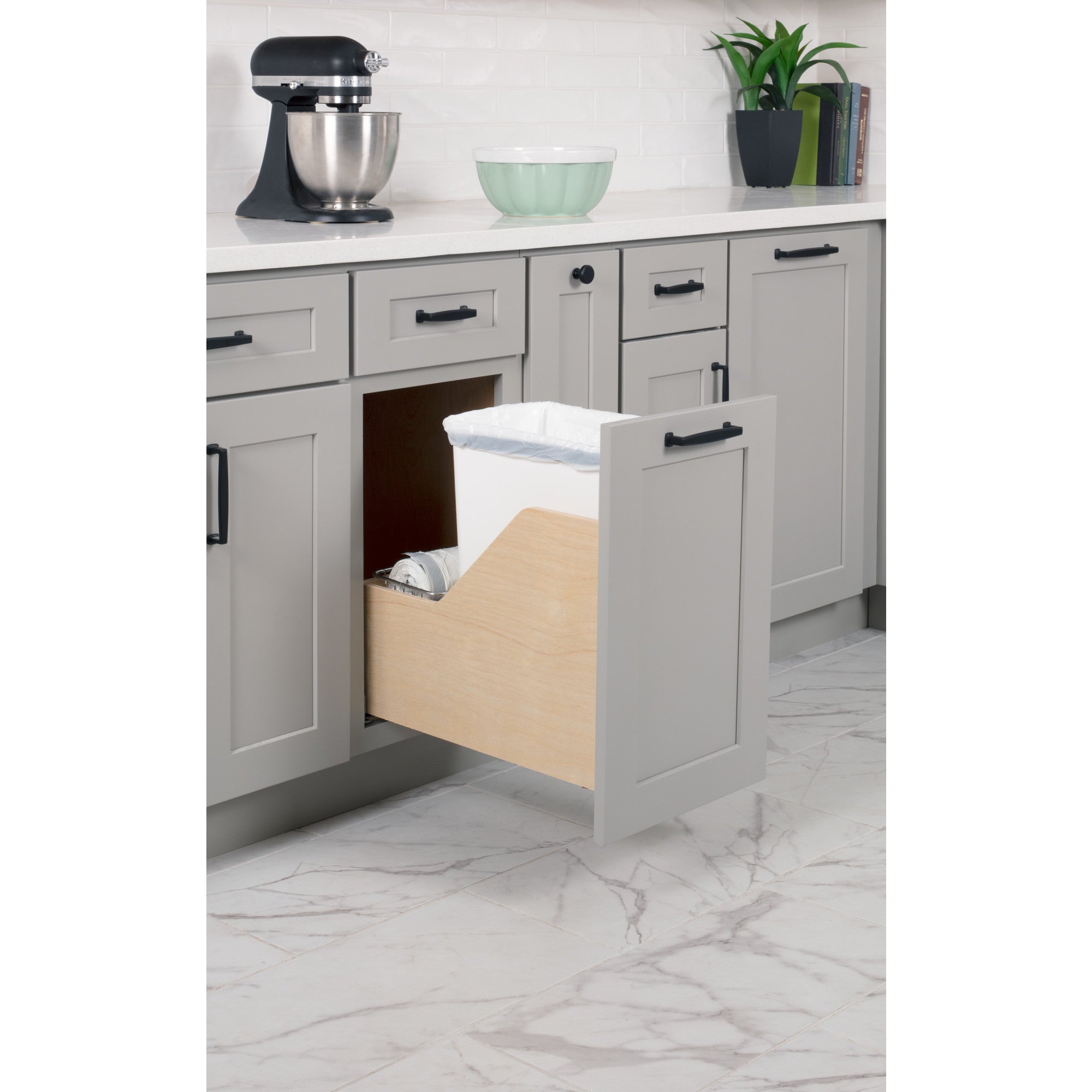 Hardware Resources Door Mount Pullout Waste Container System