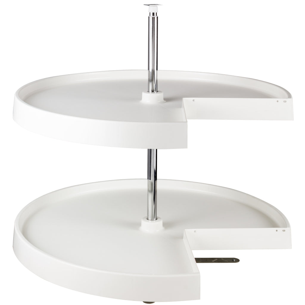 Hardware Resources Pie-Cut 2 Shelf Plastic Lazy Susan Set