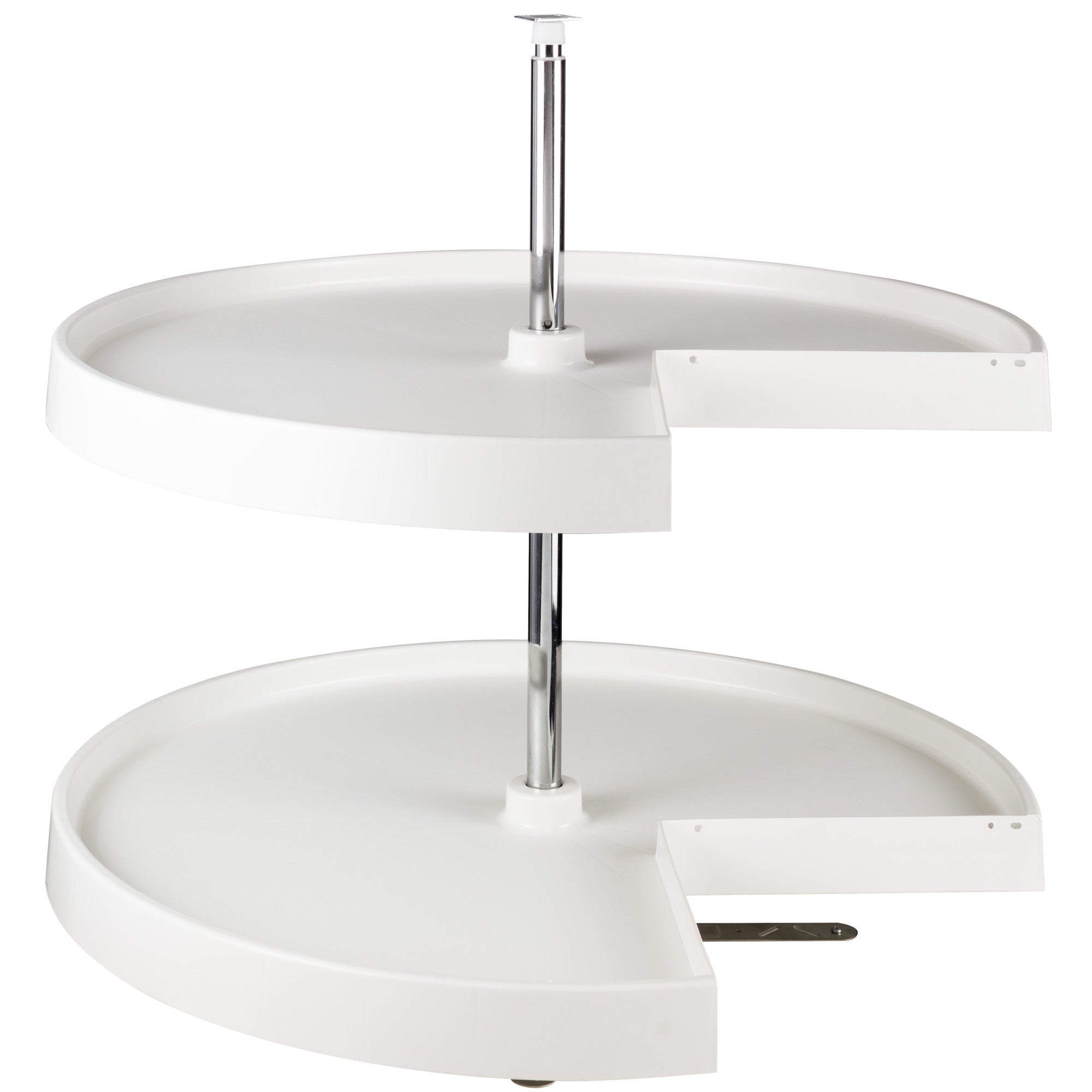 Hardware Resources Pie-Cut 2 Shelf Plastic Lazy Susan Set 28" Diameter