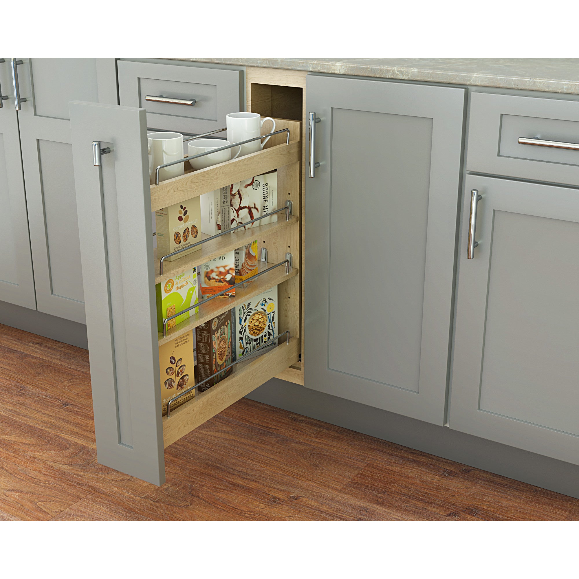 Hardware Resources "No Wiggle" Soft-Close Under Drawer Base Pullout 6" Width