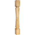 Hardware Resources Hexagonal Post Rubberwood 42" Length 5" Width