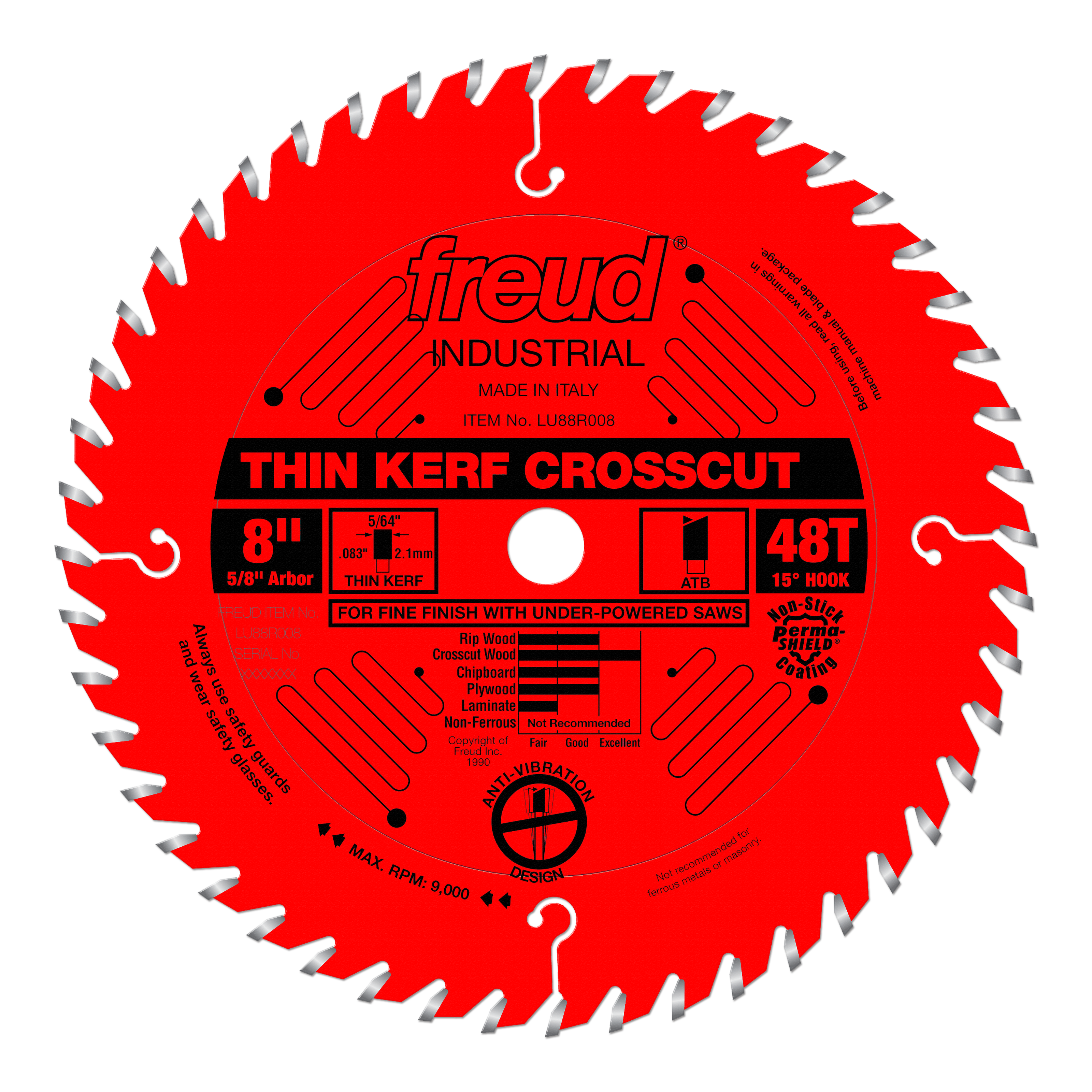 Freud Thin Kerf Fine Finish Crosscut Blade