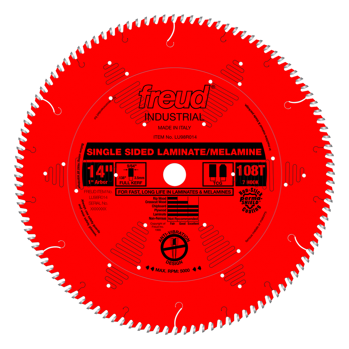 Freud Single Sided Laminate/Melamine Blade 14 in. Diameter