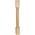 Hardware Resources Rope Post Rubberwood 35-1/2" Length 3-1/2" Width