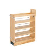 Rev-A-Shelf 8\" Pull Out Base Organizer (19\"Depth) Natural Maple w/Adjustable Shelves